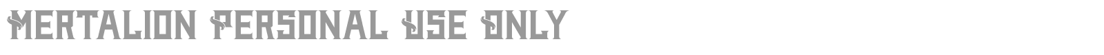 Mertalion font preview
